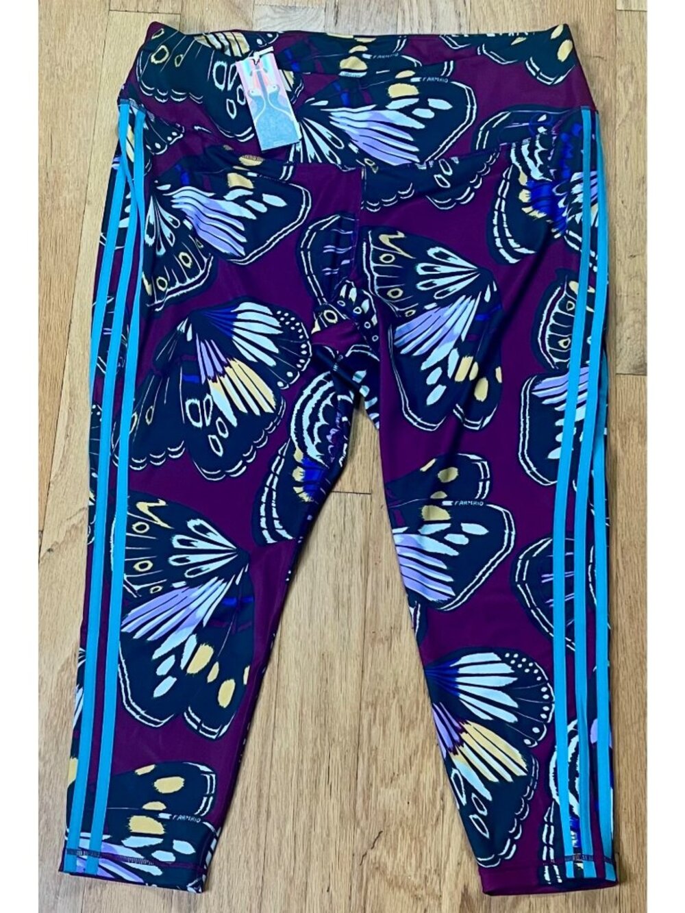 Adidas X Farm Rio Butterfly Print 7/8 Training Leggings JL8639, Women’s 3X - NWT